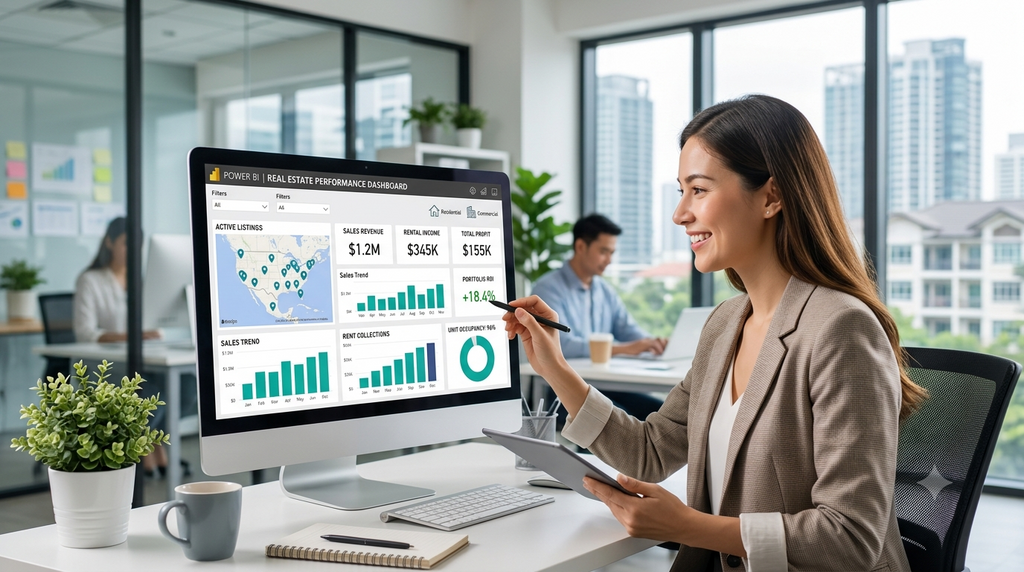 Real Estate Power BI Dashboard: How Property Managers Track Sales, Rent & ROI